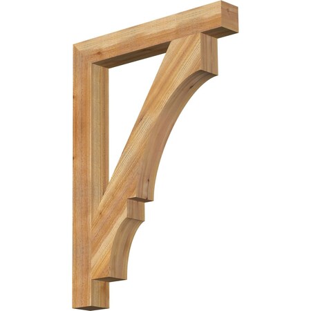 Balboa Block Rough Sawn Bracket, Western Red Cedar, 4W X 30D X 42H